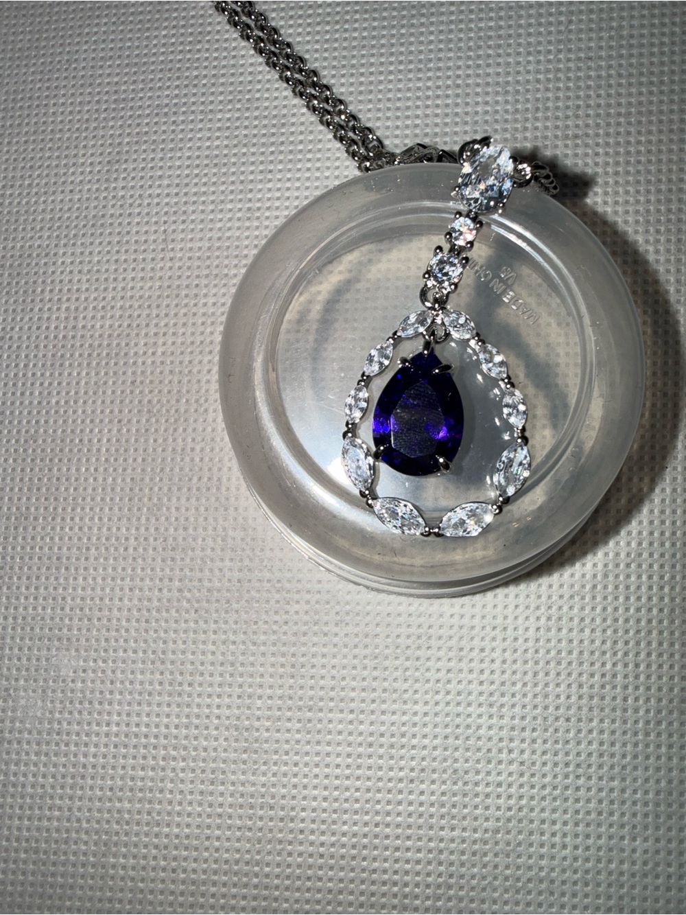 Reign villan amethyst and rhodium necklace